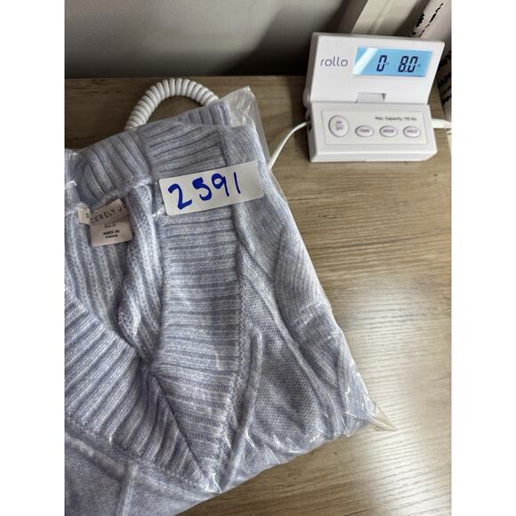 Sincerely Jules Womens Cable Knit Sweater Vest S Blue V-Neck Academic Preppy - Picture 9 of 9